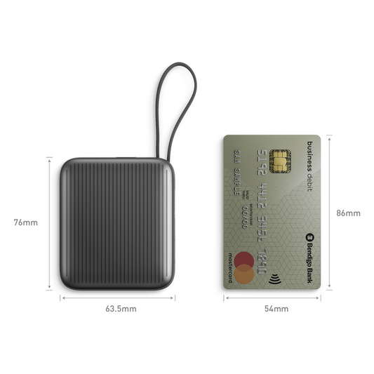 ENERGEA INTEGRA MINI 35, 10000MAH POWERBANK WITH BUILT IN USB-C CABLE PD35W - GUN