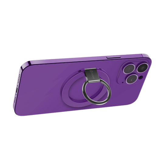 BAZIC GOMAG GRIP, MAGSAFE COMPATIBLE MAGNETIC PHONE GRIP - PURPLE