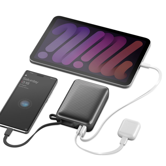 ENERGEA INTEGRA ULTRA 45, 20000MAH POWERBANK WITH BUILT IN USB-C CABLE PD45W - GUN