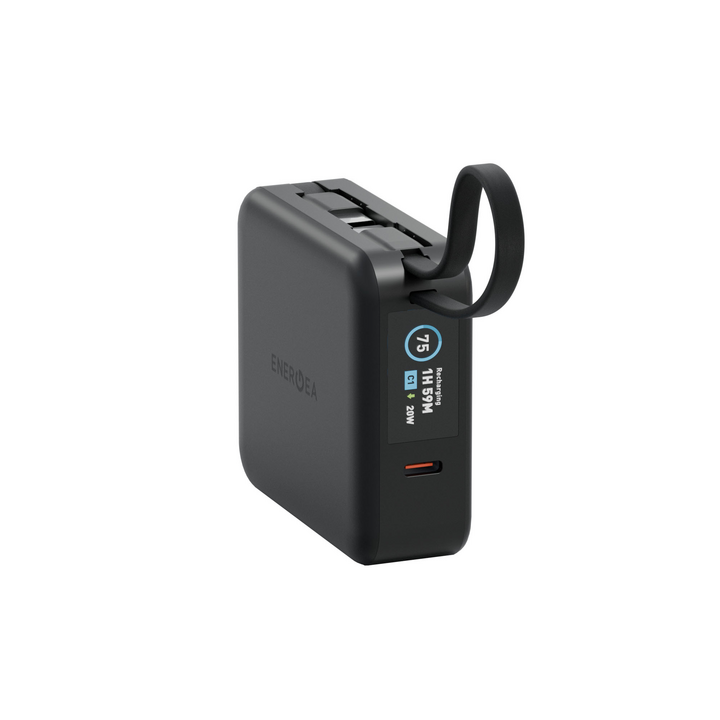ENERGEA MAGPAC MINI PLUS 10000MAH MAGSAFE COMPATIBLE POWER BANK WITH BUILT-IN C CABLES & DISPLAY