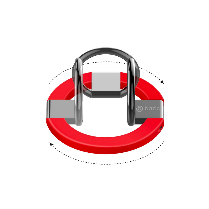 BAZIC GOMAG GRIP, MAGSAFE COMPATIBLE MAGNETIC PHONE GRIP - RED