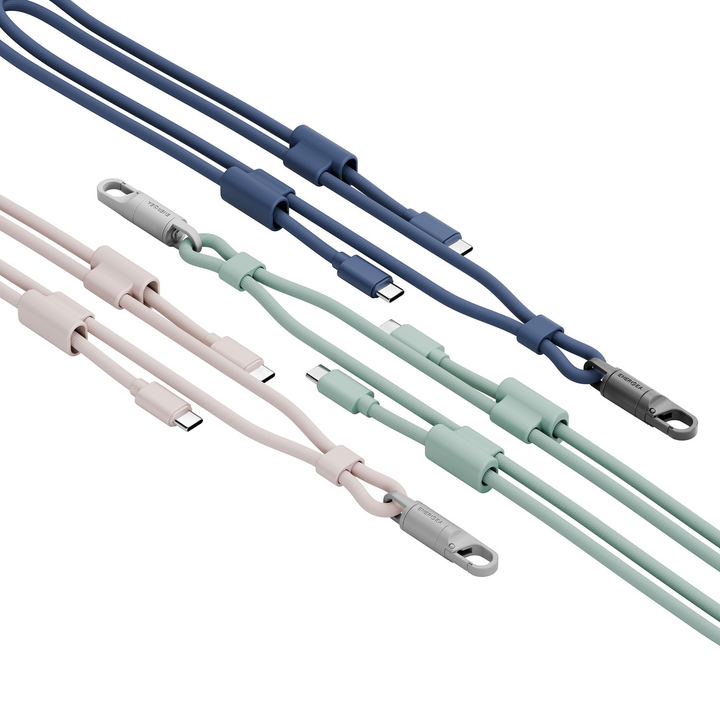 ENERGEA LASSO LANYARD C-C CABLE 480MBPS, 240W WITH LANYARD CARD 1.5M