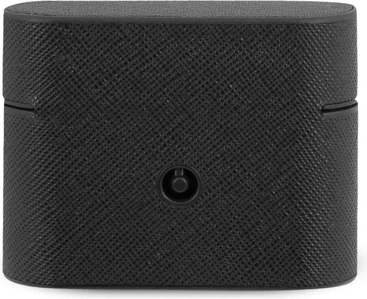 Guess Pu Saffiano Round Shape Case With Metal Logo For Airpods Pro 1st GEN