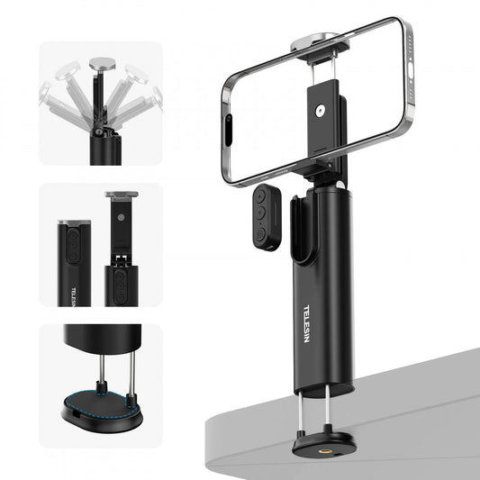 TELESIN Remote Contro Travel Mount-Clamp Type BLACK