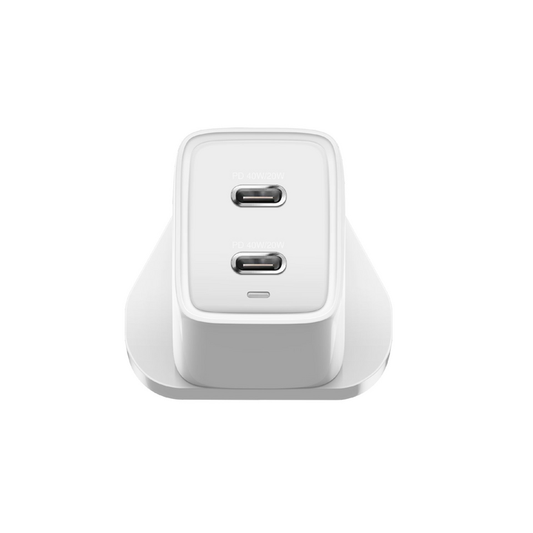 ENERGEA AMPCHARGE GAN40+, 2C PD/PPS WALL CHARGER,40W (UK) - WHITE