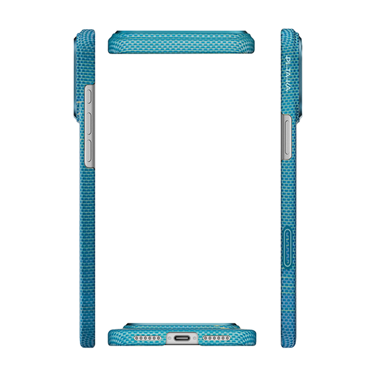 PITAKA Glints of Gold Ultra-Slim Case for iPhone 17 Pro (Lucid Blue)