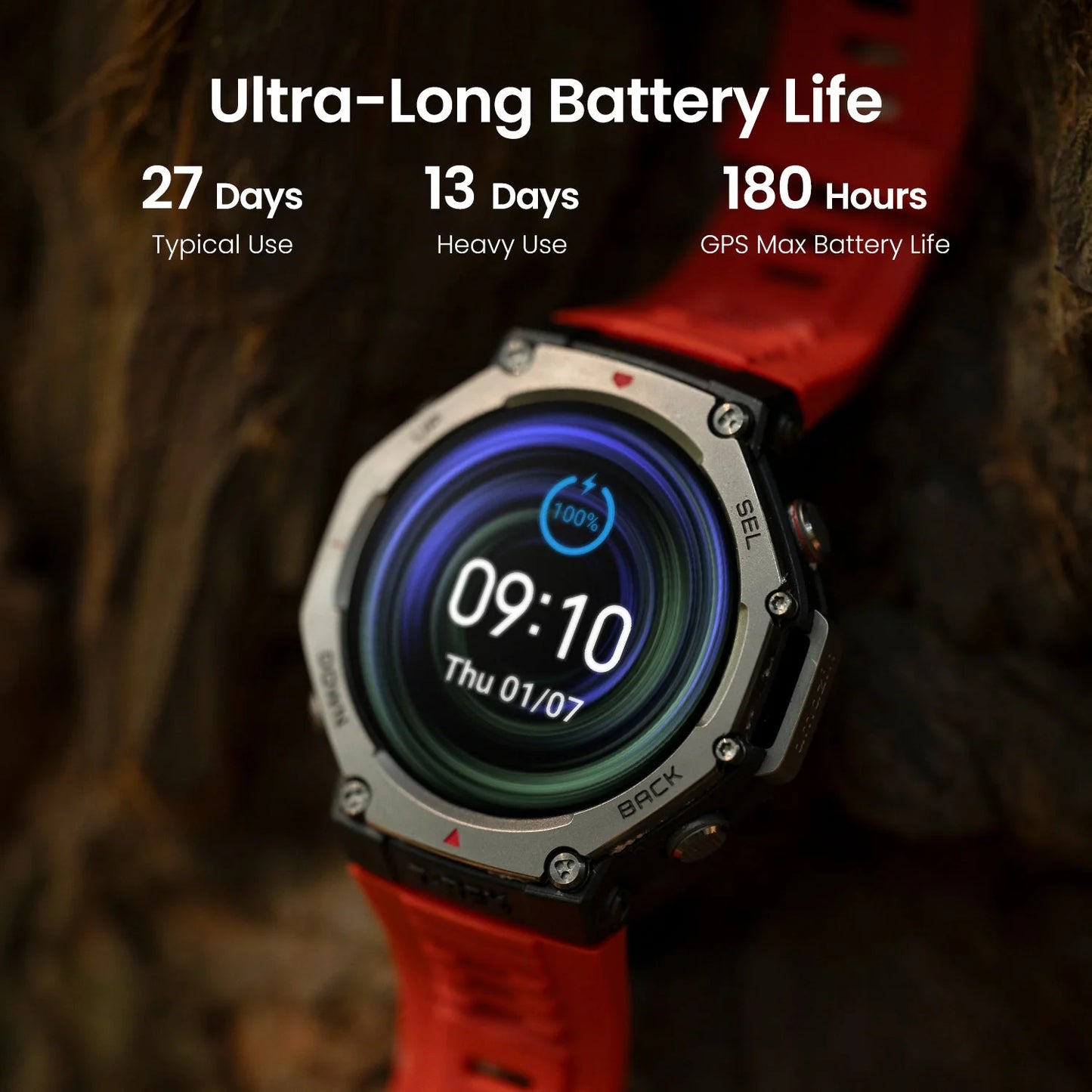 Amazfit T-Rex 3 Outdoor Smart Watch - Onyx