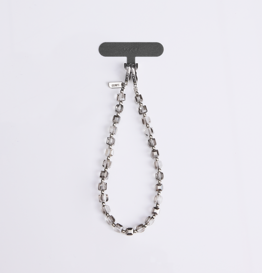 UNIQ COEHL CANDY GEM UNIVERSAL PHONE CHARM HANDSTRAP - SPARKLING SILVER