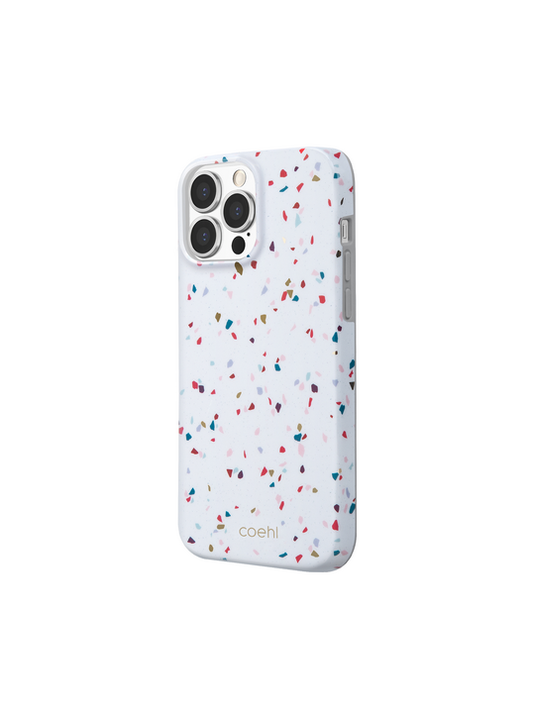 UNIQ COEHL IPHONE 13 PRO TERRAZZO - NATURAL WHITE