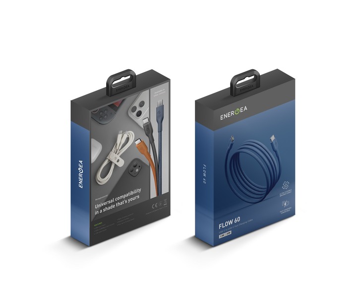 Energea Flow C-C Cable 480Mbps 60W 1.5M - Indigo Blue