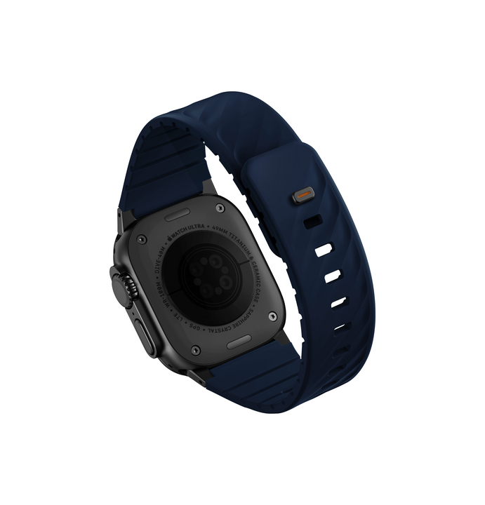 UNIQ FLUO MAGNETIC APPLE WATCH STRAP WITH CONNECTOR BUNDLE 49-40MM - MARINE BLUE