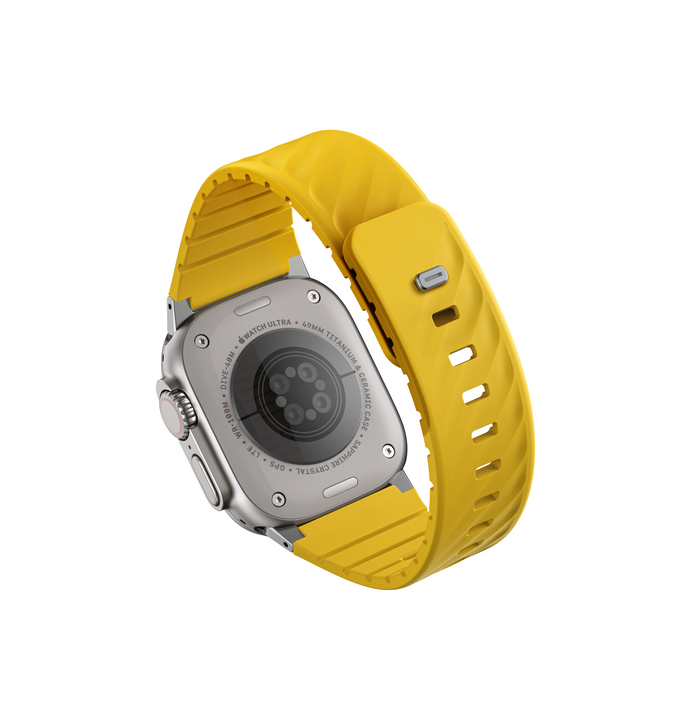 UNIQ FLUO MAGNETIC APPLE WATCH STRAP WITH CONNECTOR BUNDLE 49-40MM - GOLDEN YELLOW