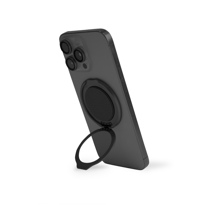 UNIQ GRIPFIT CLASSIC 360 MAGNETIC MOUNT & KICKSTAND - MIDNIGHT BLACK