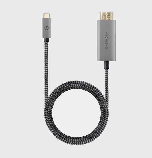 ENERGEA FIBRATOUGH, USB-C TO HDMI CABLE 4K@60HZ 2M - BLACK