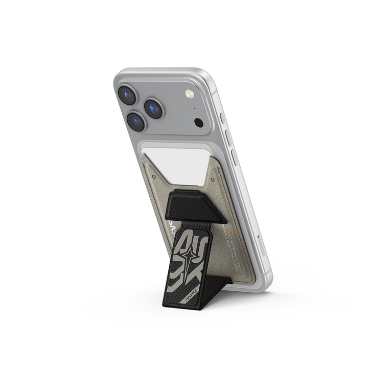 SKINARMA MAGNETIC CARDHOLDER WITH GRIP-STAND KADO AEGIS - GREY