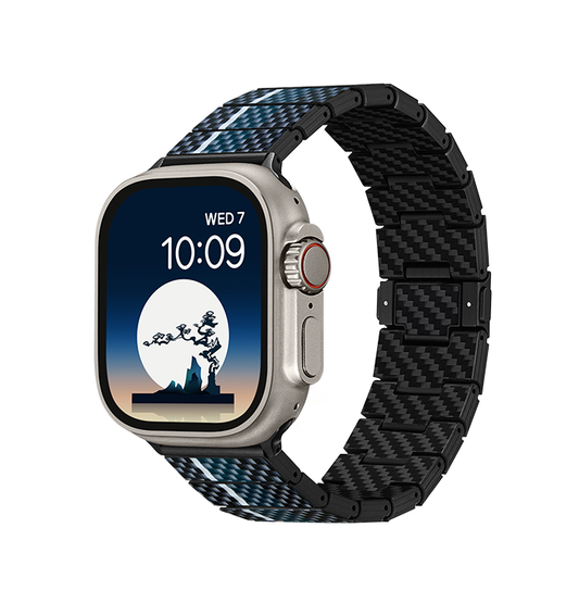 PITAKA APPLE WATCH BAND POETRY OF THINGS -MOON ARAMID & CARBON FIBER 42/44/45/46/49mm & 38/40/41mm