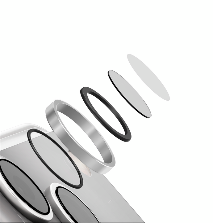 UNIQ OPTIX ALUGUARD (DX2) IPHONE 18 PRO/18 PRO MAX (2026) 6.3/6.9 CAMERA LENS PROTECTOR-Sterling-SIlver