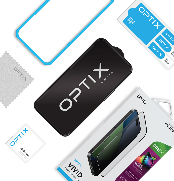 UNIQ OPTIX VIVID CLEAR IPHONE 17 PRO (2025) 6.3 GLASS SCREEN PROTECTOR