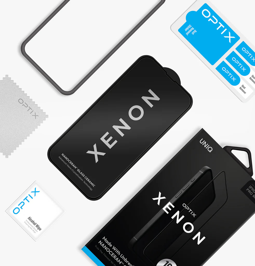 UNIQ OPTIX XENON NANOCERAM IPHONE 16 PRO GLASS SCREEN PROTECTOR