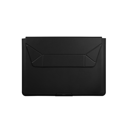 UNIQ OSLO LAPTOP SLEEVE WITH FOLDABLE STAND (UP TO 14”) - JET BLACK
