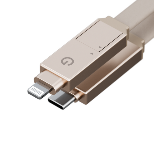 ENERGEA SHEATH 2-IN-1 C TO C + LIGHTNING CABLE, 480MBPS, 60W, 15CM