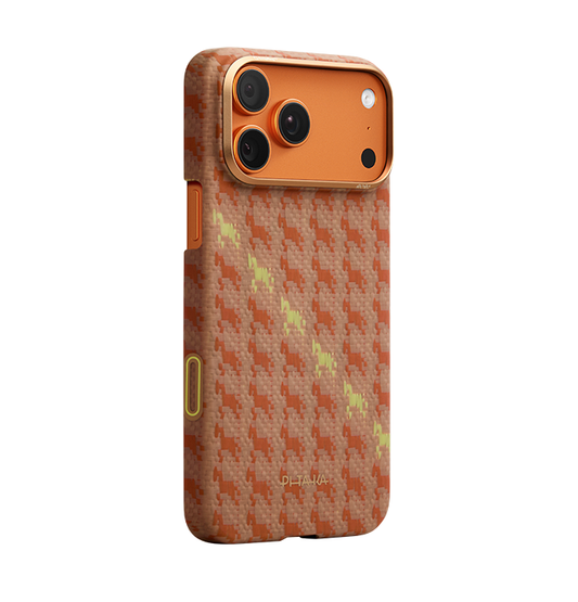 PITAKA Edge Case for iPhone 17 Pro Max- Happiness Rides (Amber)