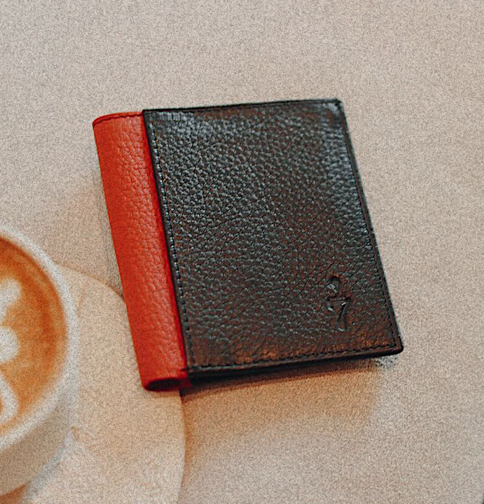 7 WALLET ORIGNAL LETATHER - BLACK / RED