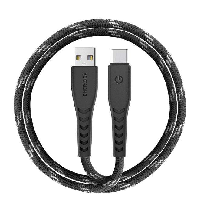 ENERGEA NYLOFLEX USB2.0 USB-A TO USB-C 3A CABLE 3M BLACK