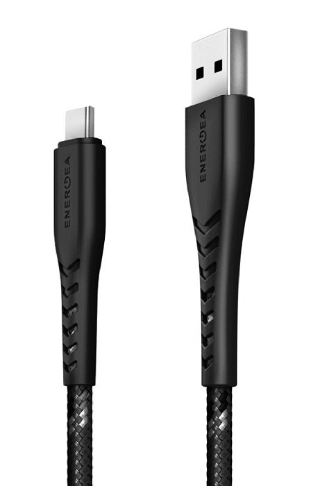 ENERGEA NYLOFLEX USB2.0 USB-A TO USB-C 5A UNIVERSAL CABLE 1.5M BLACK