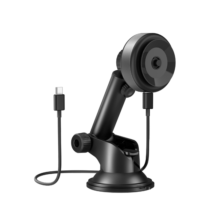 ENERGEA AIRLOCK, VACUUM PHONE MOUNT WITH 15W WIRELESS CHARGING - GUNMETAL