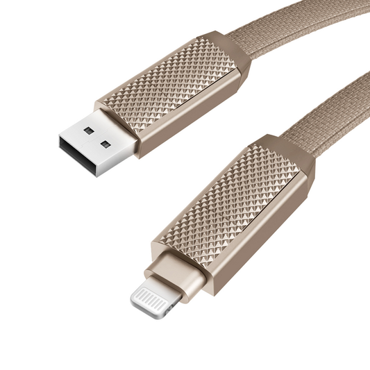 BAZIC GOCHARGE ALUCABLE, 4 IN 1 ALUMINIUM CHARGING CABLE WITH USB A/C INPUT AND USB C/LIGHTNING OUTPUT. PD FAST CHARGE 1M