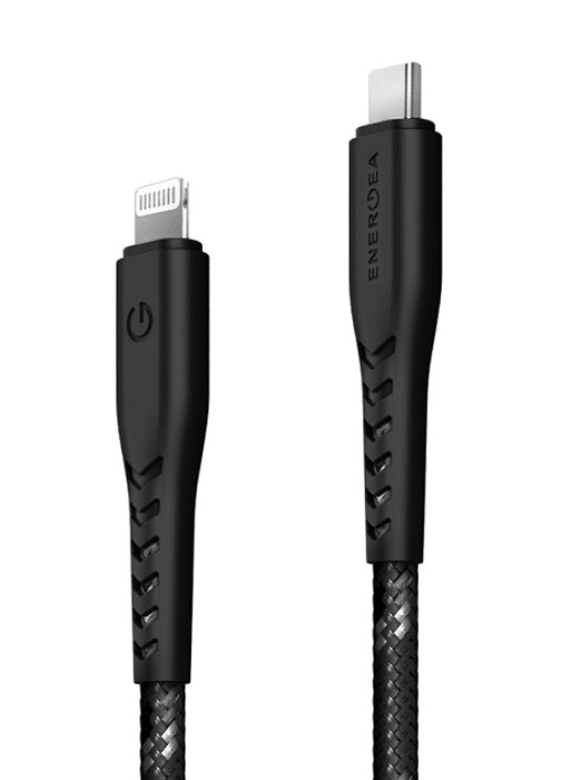 إنيرجيا NYLOFLEX كابل، USB-C إلى لايتنينغ C94 MFI 1.5M – أسود