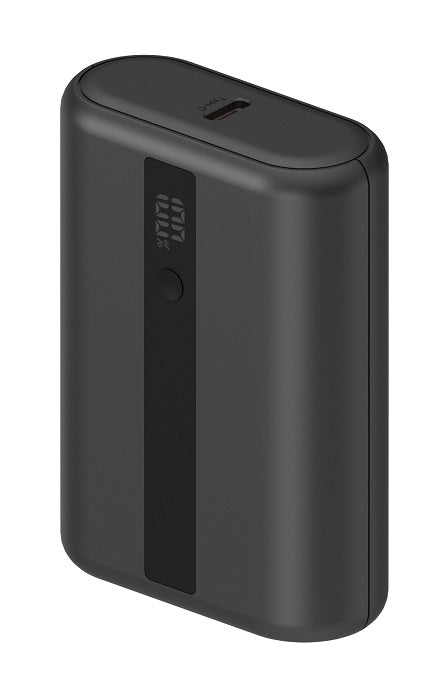 ENERGEA COMPAC MINI 3 WITH DISPLAY PD3.0/USB/USB3.0/SCP/ POWERBANK, 10000MAH LI-ION - GUNMETAL BLACK