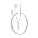 BAZIC GOCHARGE DEUCE CABLE, USB-C TO C WITH WATCH CHARGER 1.8M- WHITE