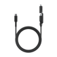 ENERGEA FLOW DUO 2-IN-1  C TO C + LIGHTNING CABLE, 480MBPS, 240W, 1.5M -BLACK