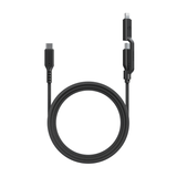 ENERGEA FLOW DUO 2-IN-1  C TO C + LIGHTNING CABLE, 480MBPS, 240W, 1.5M -BLACK