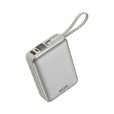 BAZIC GOPOWER FUSION MINI 20K, 3IN1 20000MAH POWERBANK WITH BUILT-IN USB-C AND LIGHTNING CABLE - PEBBLE