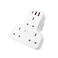 BAZIC GOPORT TRIO, EXTENSION WALL CHARGER WITH BUILT-IN USB OUTPUT - WHITE