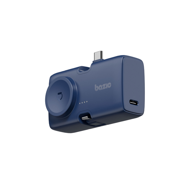 BAZIC GOPOWER KODA, 2IN1 5000MAH FOLDABLE USB-C / LIGHTNING PIN POWERBANK WITH APPLE WATCH CHARGER