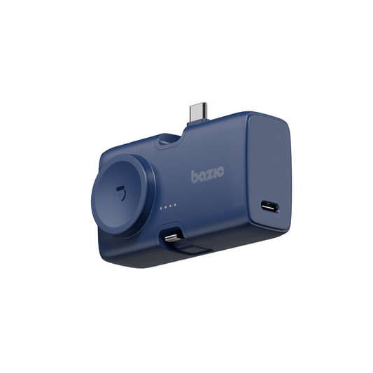 BAZIC GOPOWER KODA, 2IN1 5000MAH FOLDABLE USB-C / LIGHTNING PIN POWERBANK WITH APPLE WATCH CHARGER