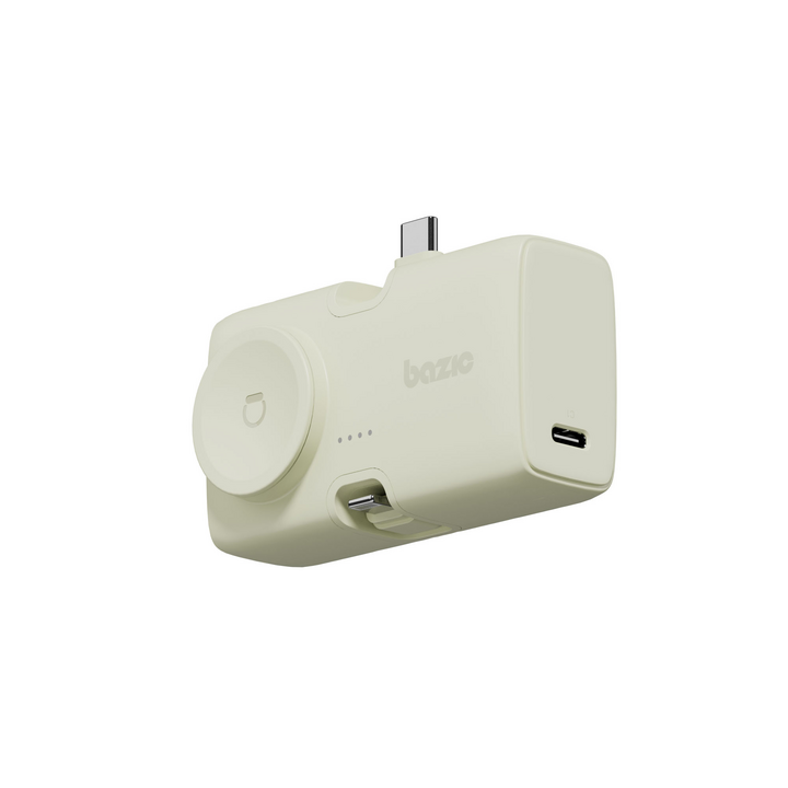 BAZIC GOPOWER KODA, 2IN1 5000MAH FOLDABLE USB-C / LIGHTNING PIN POWERBANK WITH APPLE WATCH CHARGER