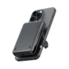 ENERGEA MAGPAC PRO PLUS, 10000MAH MAGSAFE COMPATIBLE QI2 POWER BANK WITH BUILT-IN CABLE AND STAND - GUN/BLK