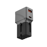 ENERGEA TRAVELWORLD ADAPTER 25, 1A1C 25W - GUNMETAL BLACK