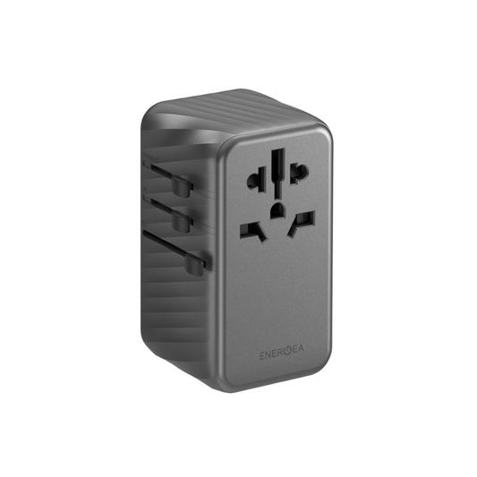 ENERGEA TRAVELWORLD ADAPTER GAN120, 1A3C 120W - GUNMETAL