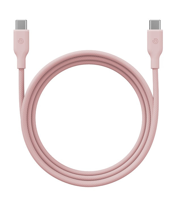 BAZIC GOCHARGE WEAVE C-C CABLE 480MBPS, 60W 1.5M - PINK