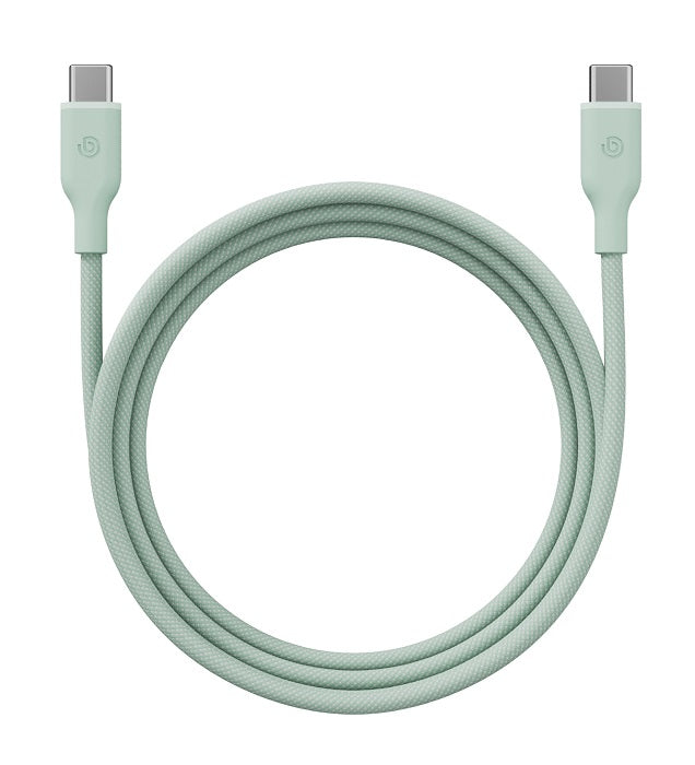 BAZIC GOCHARGE WEAVE C-C CABLE 480MBPS, 60W 1.5M - GREEN