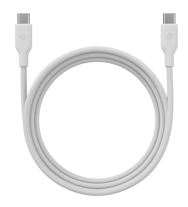 BAZIC GOCHARGE WEAVE C-C CABLE 480MBPS, 60W 1.5M - WHITE