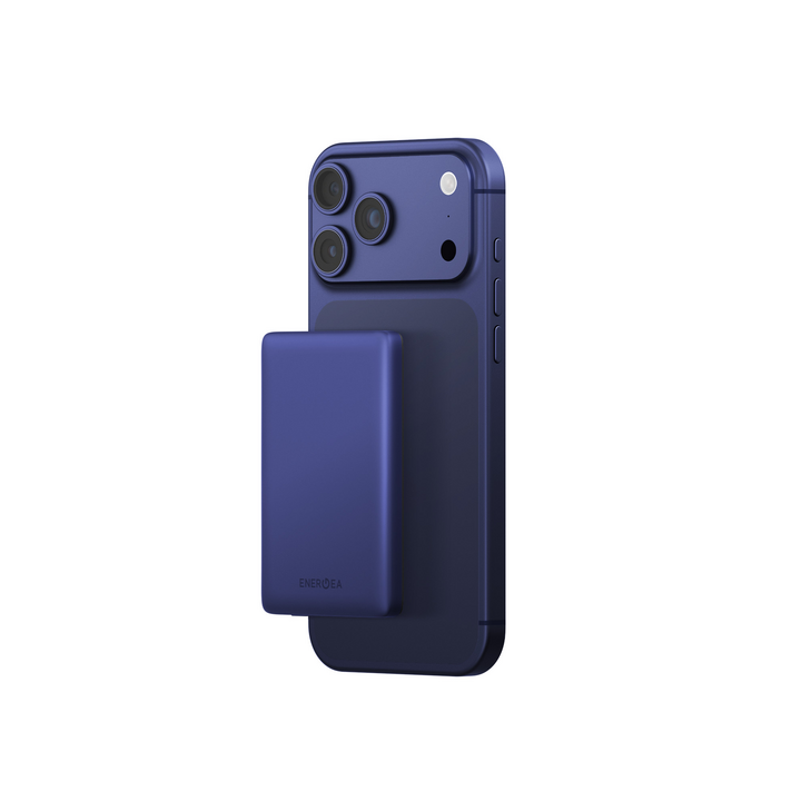 ENERGEA ALUPAC MINI,  5000MAH MINI ALUMINIUM MAGSAFE COMPATIBLE POWER BANK - INDIGO BLUE