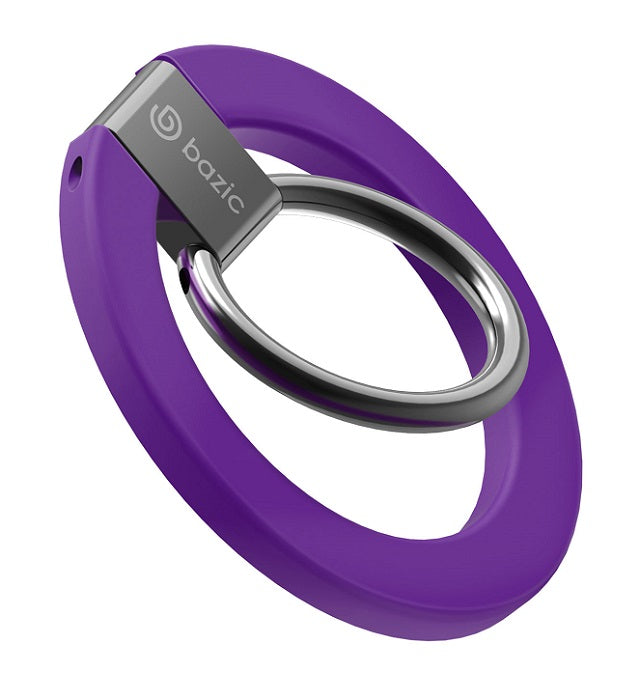 BAZIC GOMAG GRIP, MAGSAFE COMPATIBLE MAGNETIC PHONE GRIP - PURPLE