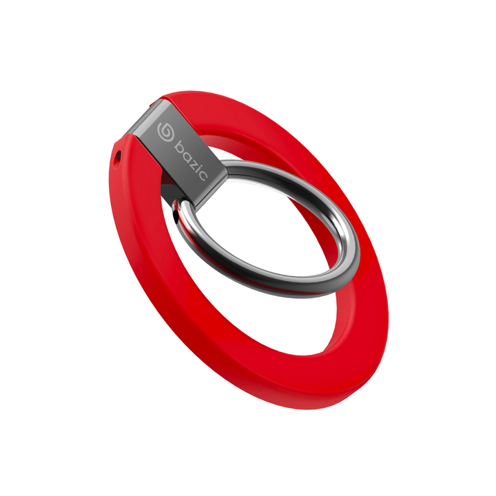 BAZIC GOMAG GRIP, MAGSAFE COMPATIBLE MAGNETIC PHONE GRIP - RED